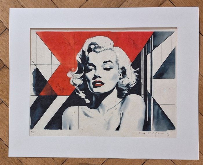 Marilyn Monroe - watercolor edition on handmade Kahari Paper by Emma Wildfang