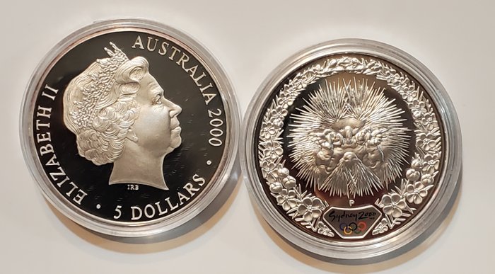 Australien. 5 Dollars 2000 Sydney Olympic Games, 2x1 Oz (.999)  (Ingen mindstepris)