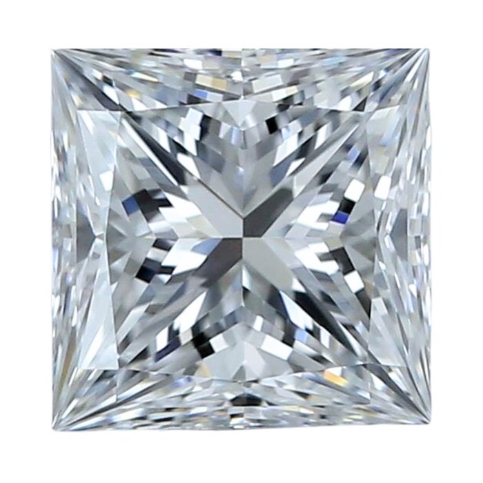 Ingen mindstepris - 1 pcs Diamant  (Natur)  - 1.51 ct - Kvadrat - G - IF - International Gemological Institute (IGI)