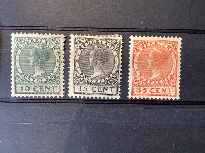 Holland 1920/1924 - Klareringsspørgsmål, Dronning Wilhelmina - NVPH 104-136/138