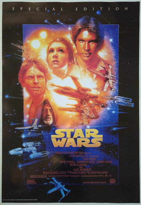 Drew Struzan - Star Wars Episode IV: A New Hope - Official STAR WARS (Special Edition) Poster - 1997 - Rolled - MINT - No Reserve !!