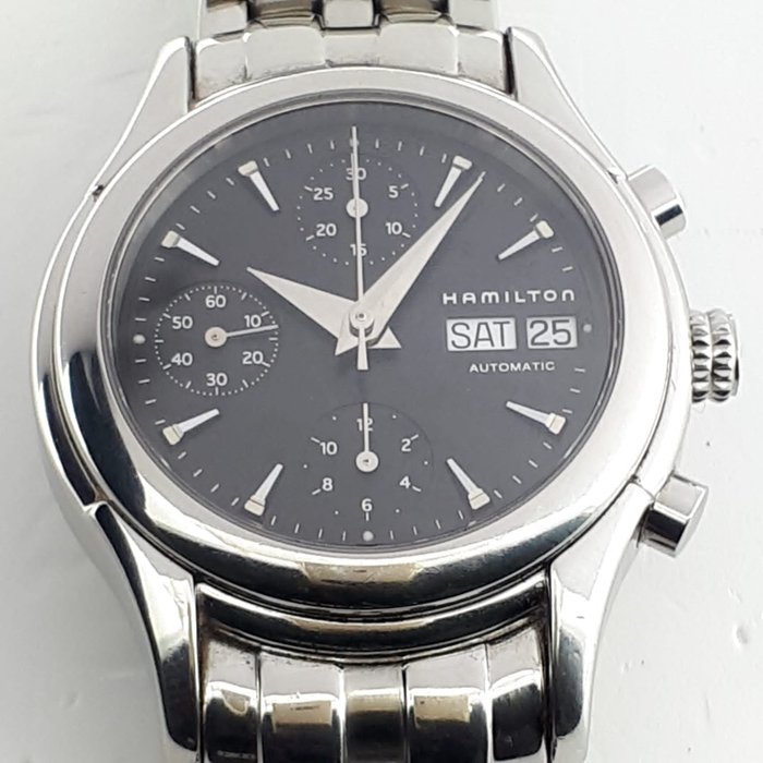 Hamilton - Day  Date Linwood Chronograph Automatic - Ingen mindstepris - H18516731 - Mænd - 2000-2010