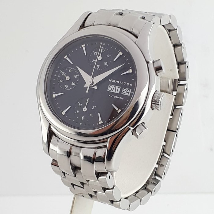 Hamilton - Day  Date Linwood Chronograph Automatic - Ingen mindstepris - H18516731 - Mænd - 2000-2010