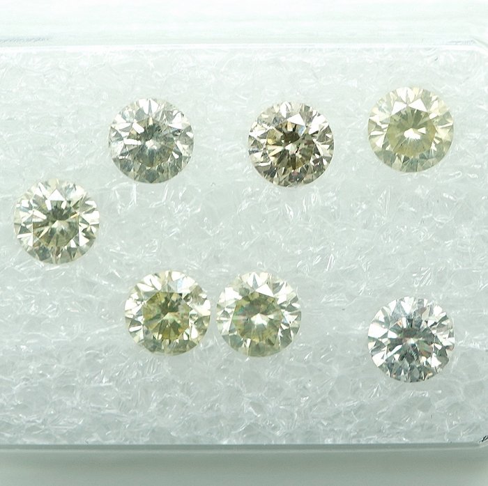 7 pcs Diamant  (Natur)  - 100 ct - I1 SI1 - Gem Report Antwerp (GRA)