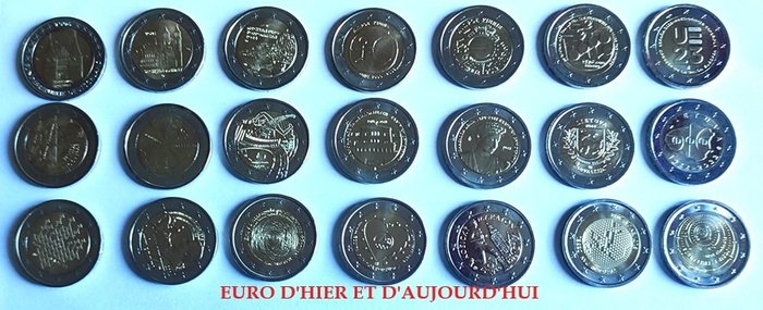 Europa. 2 Euro 2006/2024 (21 monnaies)  (Ingen mindstepris)