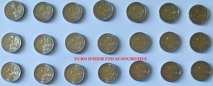 Europa. 2 Euro 2006/2024 (21 monnaies)  (Ingen mindstepris)