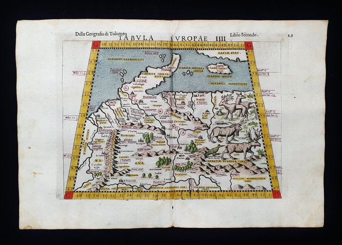 Europa - Tyskland / Nordeuropa / Berlin; Rosaccio / Magini / Tolomeo - Europa Tabula IIII - 1581-1600