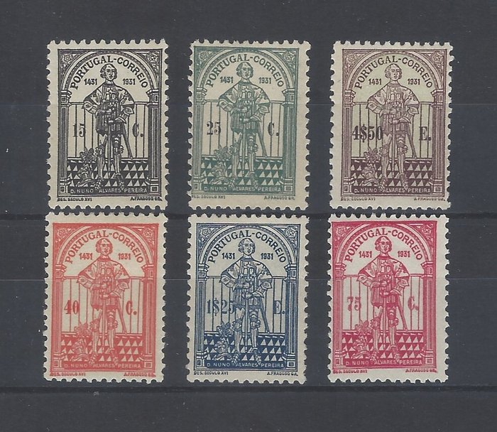 Portugal 1931 - Nuno Alvares-komplet serie - Mundifil 537/42