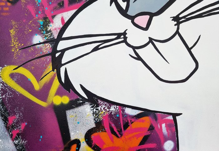 Asko - Bunny - XL Canvas - Stencil Art