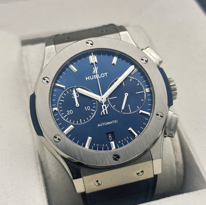 Hublot - Classic Fusion Chronograph Titanium Blue - 521.NX.7170.LR - Mænd - 2011-nu