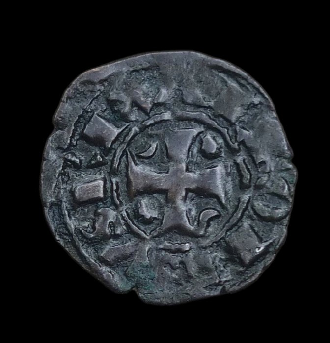 Portugal. D. Afonso III (1248-1279). Dinheiro - ALFONSVS RIX / PO RT VG AL - Escassa  (Ingen mindstepris)