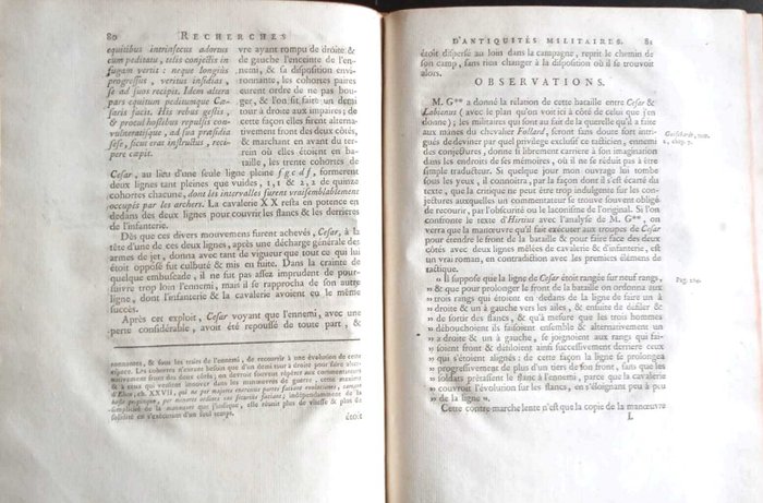 Robert de Lo-Looz - Recherches d'antiquités militaires, avec la défense du chevalier Follard, contre les allégations - 1770