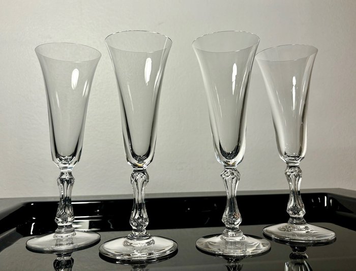 St. Louis - Champagneglas (4) - Losere - Krystal