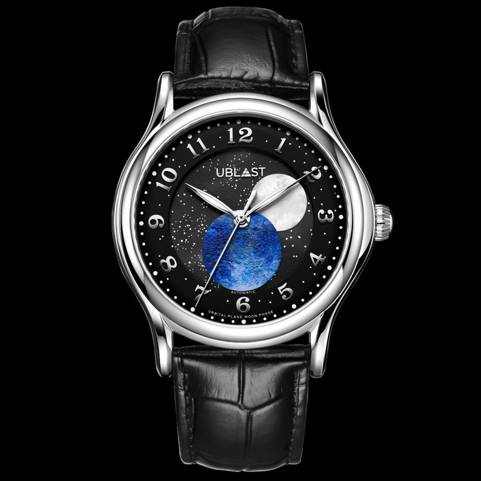 Ublast - " NO RESERVE PRICE " Orbital Plane - Automatic Moon Phase - Ingen mindstepris - REF.UBORPL42GDBK - Ltd. Edition - Mænd - Ny