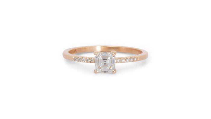 Ring - 18 kraat Rosaguld -  1.12ct. tw. Diamant (Natur) - Diamant