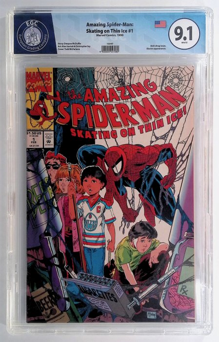 Amazing Spider-Man: Skating on Thin Ice #1 - EGC graded 9.1 - 1 Graded comic - 1990