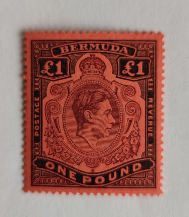 Det Britiske Statssamfund  - Bermuda 1 pund Gash in Chin - Stanley Gibbons 121 bf