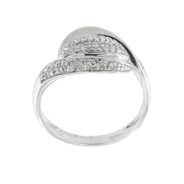 Yukiko - Ring - 18 kraat Hvidguld Diamant (Natur)