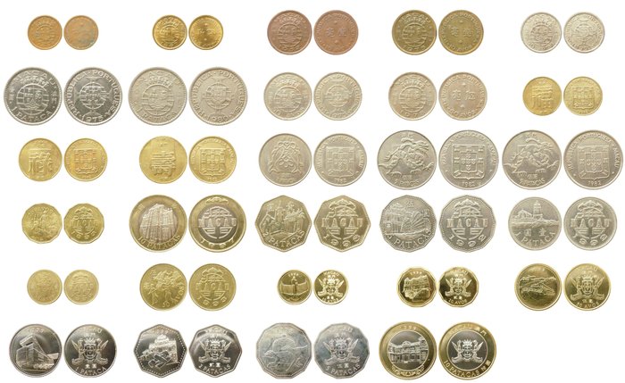 Macau. Various Denominations 1952/1999 (29 coins)  (Ingen mindstepris)