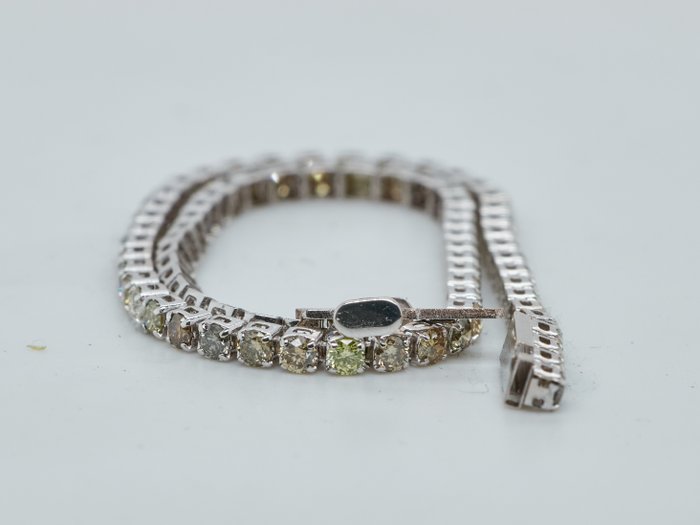 Ingen mindstepris - Armbånd 14 kt. -  2.68ct. tw. Diamant (Naturfarvet)