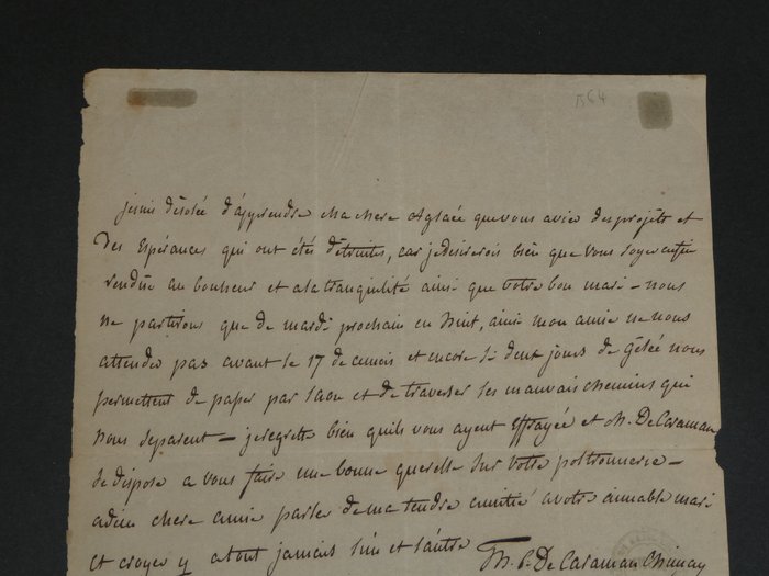 Thérésa Tallien - Révolution française - La terreur - Lettre autographe signée adressée à sa "chère Aglaé" - 1811