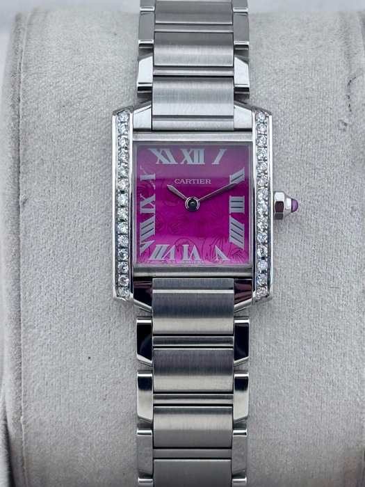 Cartier - Tank Française Daimond Raspberry - 2384 - Kvinder - 2011-nu