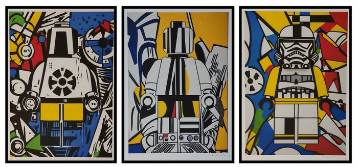 Star Wars - Diptychon Star Wars "Icons as Still Life - POP ART series Roy Lichtenstein "