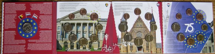 Benelux BeNeLux set 2023 "75 Jaar Verdrag van Brussel" (incl penning)  (Ingen mindstepris)