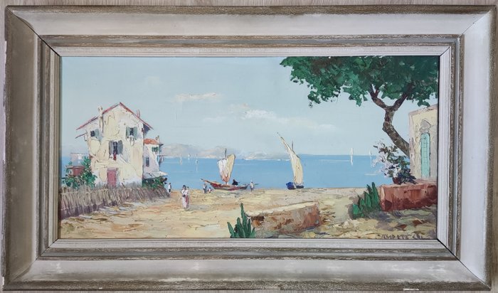 John Bevort (1917-1996), onder pseudoniem Camprio - Mediterraans landschap