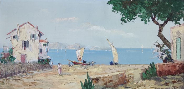 John Bevort (1917-1996), onder pseudoniem Camprio - Mediterraans landschap