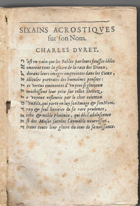 Claude Malingre (Saint Lazare) - Remarques d'histoire ou description chronologique des choses plus memorables passees tant en - 1632