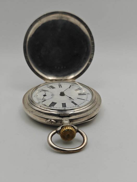 Silber - Savonnette - arabische/römische Zahlen - Taschenuhr - 1850-1900