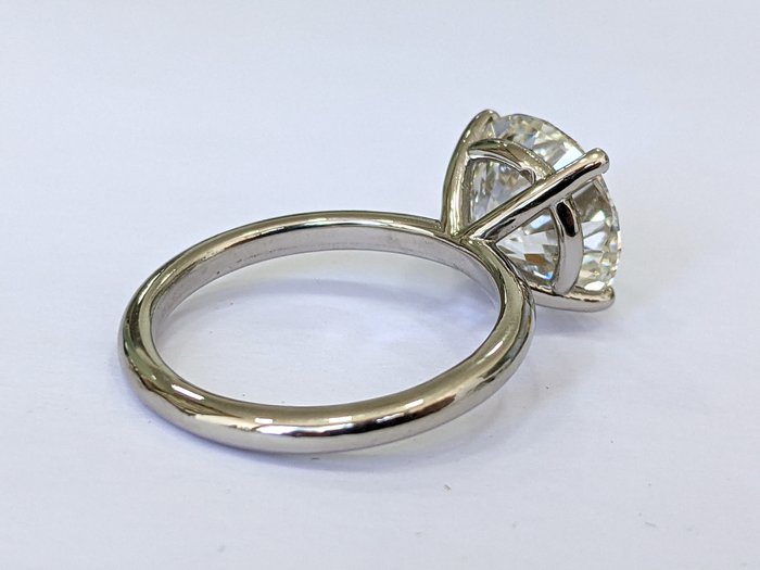 Ingen mindstepris - Ring - 14 karat Hvidguld -  5.03ct. tw. Diamant (Laboratoriedyrket) - F VS1 IGI Certificeret