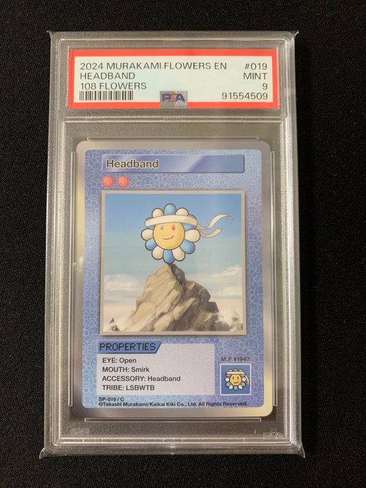 Murakami.Flowers Collectible Trading Card Graded card - 108 Flowers - Headband - 108 Flowers - PSA 9