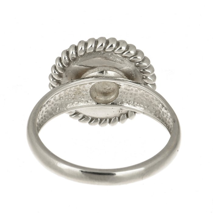 Ring - 14 karat Hvidguld Diamant (Natur)