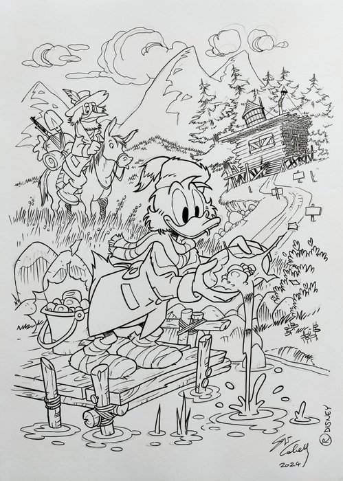 Cabella Sergio - 1 Original drawing - Topolino - Klondike - 2024