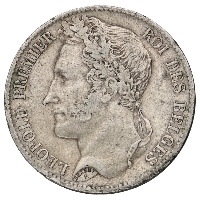 Belgien. Leopold I (1831-1865). 5 Francs 1833 - "Leopold I" Positie B  (Ingen mindstepris)