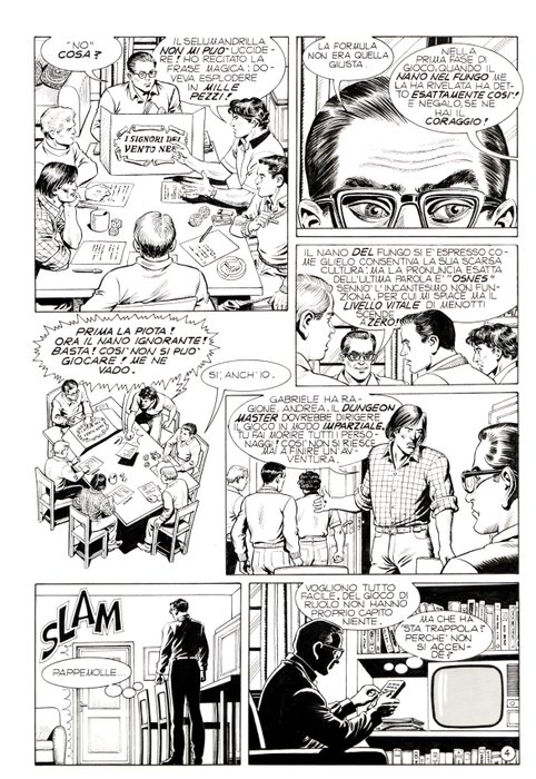 Lepori, Lorenzo - 2 Original page - Bloob-Ai confini della realta' #5 - "I signori del vento nero" - 1990