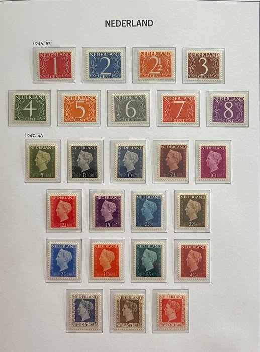 Holland 1945/2000 - Samling i tre luksuriøse DAVO-albums - NVPH 443-1950