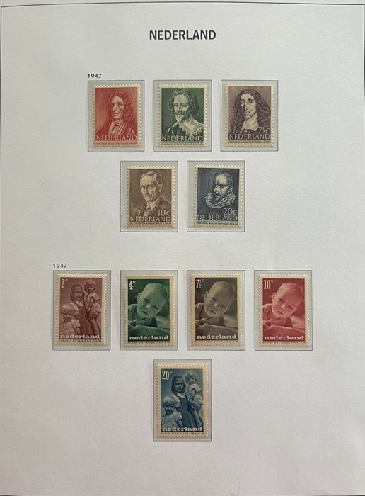 Holland 1945/2000 - Samling i tre luksuriøse DAVO-albums - NVPH 443-1950