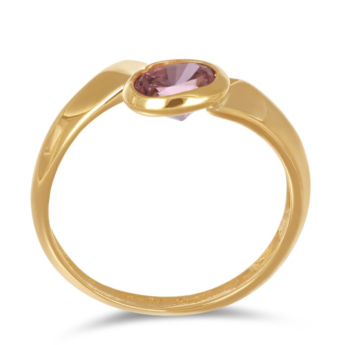 Ring - 18 kraat Gulguld -  1.00ct. tw. Kvarts