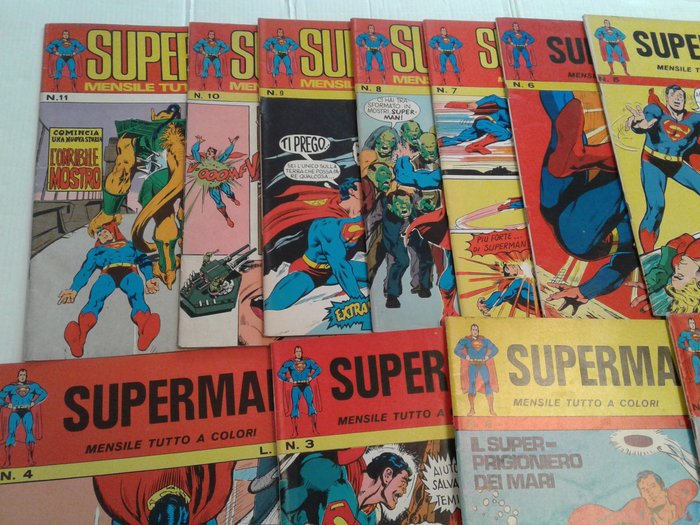 Superman 1/11 completa - 1° serie williams - 1 Comic collection - Første udgave - 1971