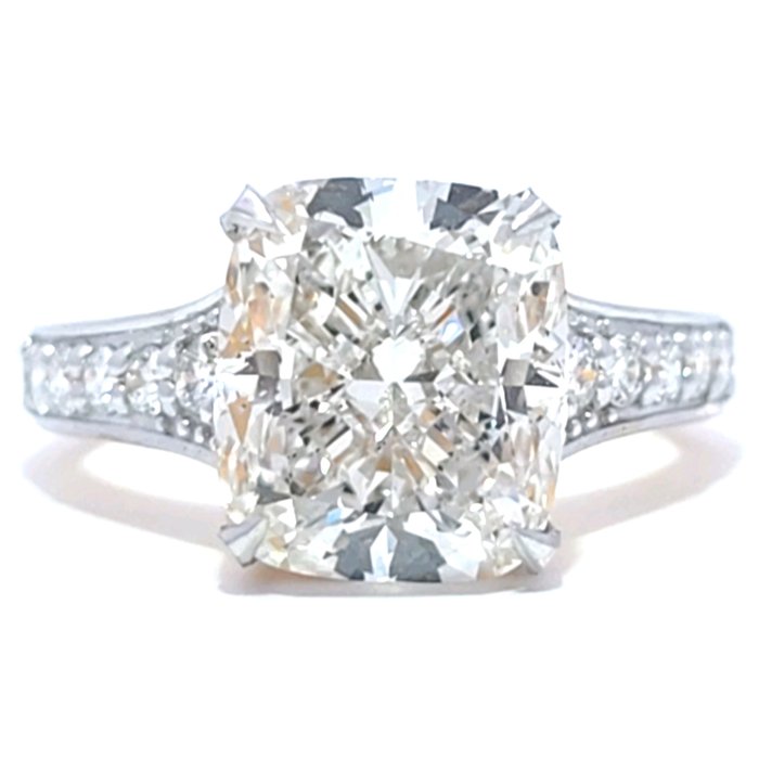 Ring - 14 karat Gulguld -  5.39ct. tw. Diamant (Laboratoriedyrket) - Diamant - Forlovelsesring