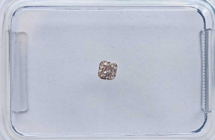 Ingen mindstepris - 1 pcs Diamant  (Naturfarvet)  - 0.08 ct - Pude - Faint Brun - I1 - International Gemological Institute (IGI)