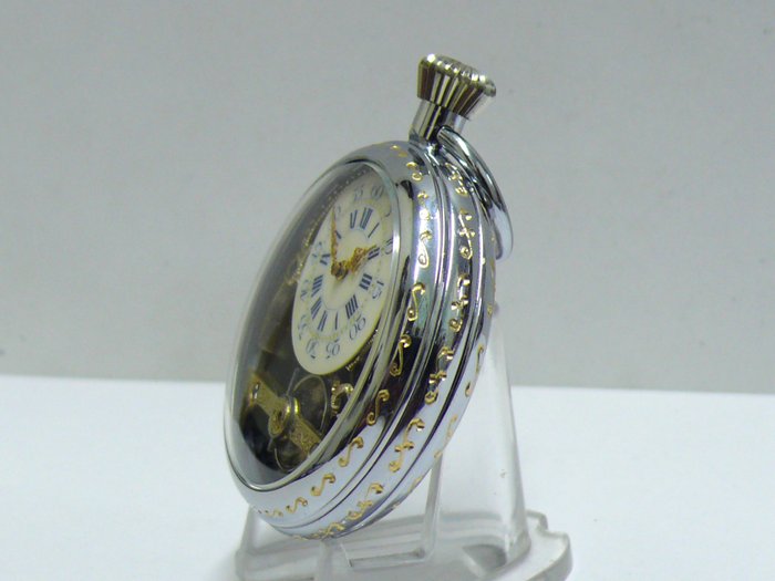 Hebdomas - 8 Days/Jours Skeleton customized pocket watch - No Reserve Price - 1901-1949