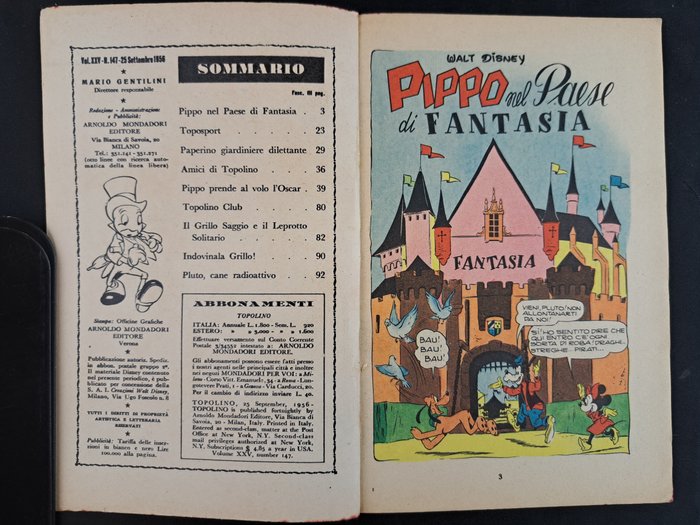 Topolino Libretto nn. 147, 149, 151 - 3 Comic - Første udgave - 1956