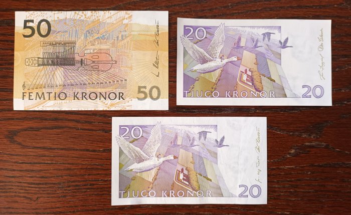 Sverige. 111 banknotes - 1310 Kronor - Various dates Krona  (Ingen mindstepris)