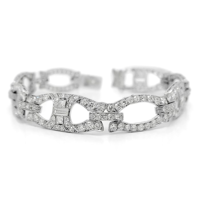 Armbånd - 18 kraat Hvidguld -  5.88ct. tw. Diamant (Natur) - D/VVS