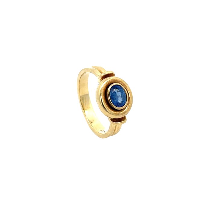 Ingen mindstepris - Ring - 14 karat Gulguld -  075ct tw Safir