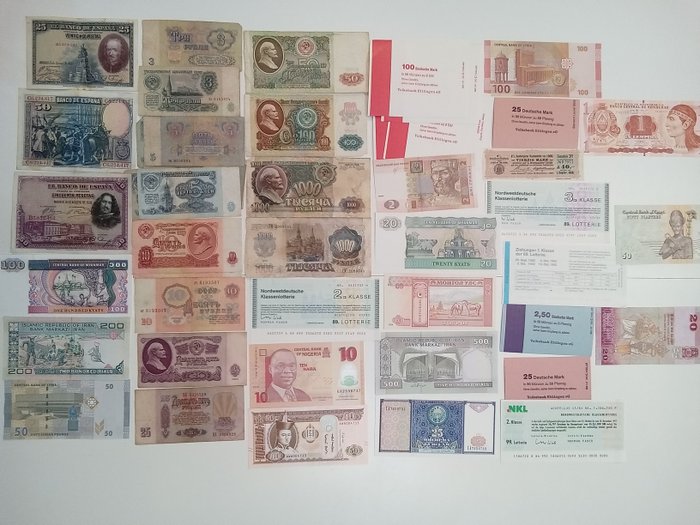 Verden. Collection of coins and banknotes 621 - 1960s  (Ingen mindstepris)